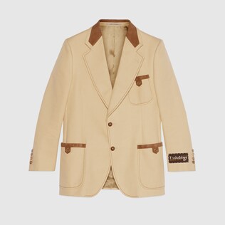 Chaqueta de corte sastre algodón ante