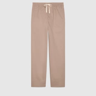 Pantalón de algodón con logo Gucci vintage