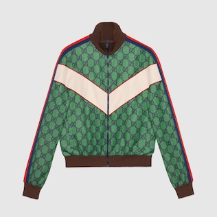 Jacke aus GG Jersey mit Reißverschluss und Web