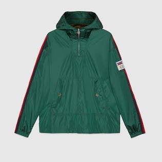 Parachute nylon hooded jacket