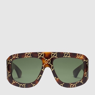 Rectangular-frame sunglasses with GG