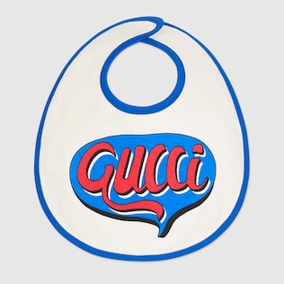 Bavaglino con stampa Gucci Comics