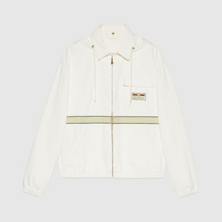 Jacke aus gewaschener Baumwolle mit Vintage-Etikett
