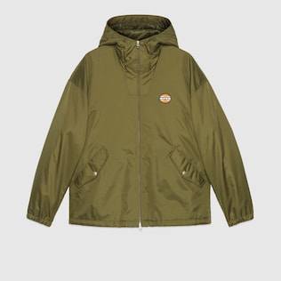 Lightweight canvas hooded jacket