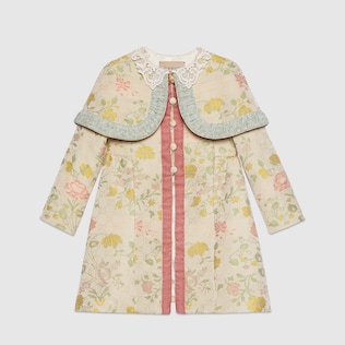 Children's GG bouquet jacquard coat