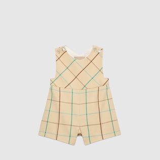 Salopette pour bébé en laine à carreaux