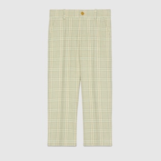 Pantalone in lana a quadri
