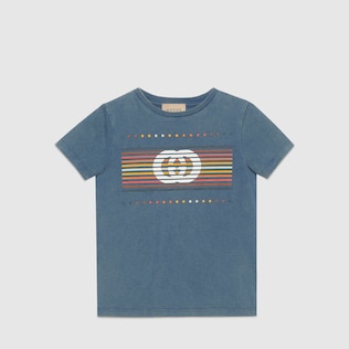 Children's Interlocking G print cotton T-shirt
