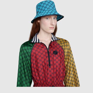 GG Multicolour canvas fedora