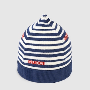 Children's Gucci striped wool hat