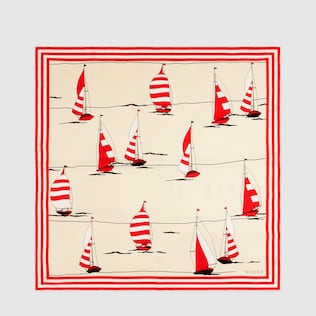 Halstuch aus Seide mit nautischem Print