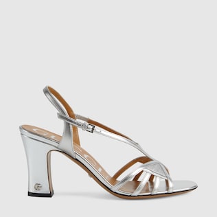 Women's sandal with mini Double G