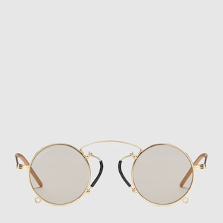 Pince-nez round-frame glasses