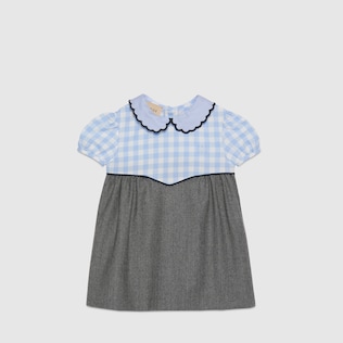 Baby cotton dress with Interlocking G