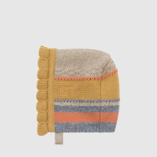 Baby wool hat with square G
