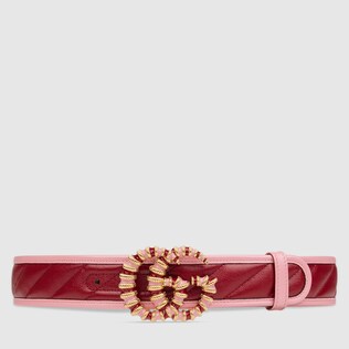 GG Marmont belt with enameled torchon