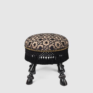 GG bee and star jacquard stool