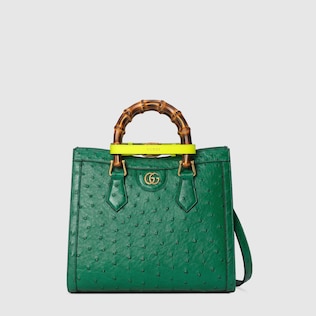 Gucci Diana small ostrich tote bag