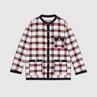 Veste en tweed à carreaux