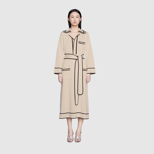 Fine wool cotton polo dress