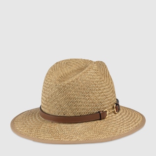 Straw hat with Horsebit