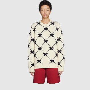 Pullover aus Baumwolle mit GG Schleifen