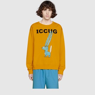 Sweat-shirt à imprimé ICCUG signé Freya Hartas – Exclusivement en ligne
