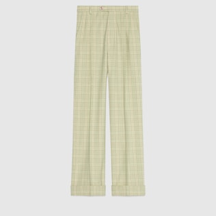 Tartan check wool pant