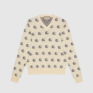 GG knit cotton jacquard jumper