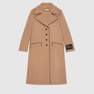 Abrigo de lana con etiqueta Gucci