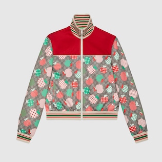 Veste zippée à imprimé pomme GG
