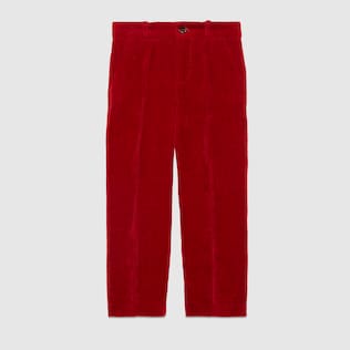 Pantalone in velluto con patch