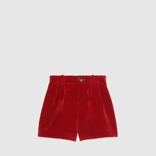 Baby velvet trousers with Gucci label