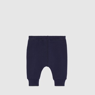 Baby cotton trousers with Gucci label