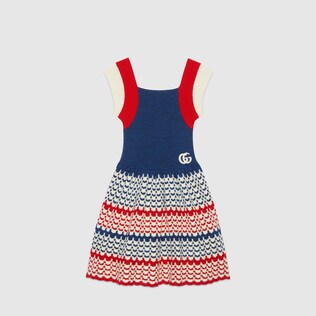 Children's wool dress with GG