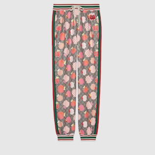 Pantalón con estampado de manzana GG
