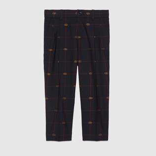 Children's Interlocking G wool trousers