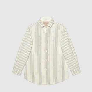 Chemise pour enfant en fil coupé à rayures GG