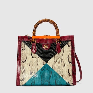 Gucci Diana medium python tote bag