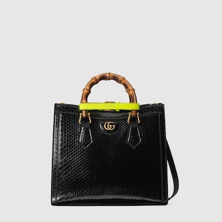Сумка-тоут Gucci Diana из кожи питона маленького размера