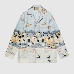 Camisa estilo pijama con estampado de estanque (online)