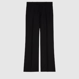 Cady crêpe silk wool trousers