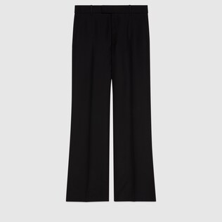 Pantalon en crêpe cady de laine et soie