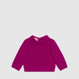 Baby GG stitch wool sweater