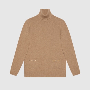 Cashmere turtleneck with Double G