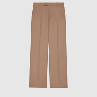 Pantalone in gabardine con pieghe