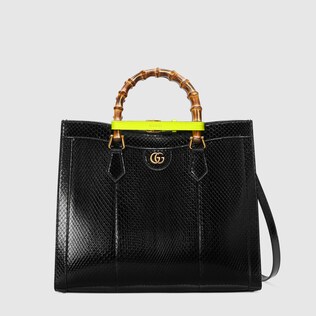 Gucci Diana medium python tote bag