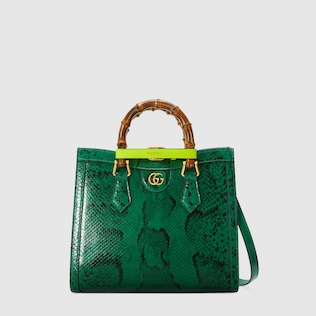 Gucci Diana small python tote bag