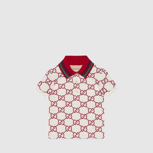 Baby-Poloshirt aus Baumwolle mit GG