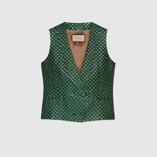 Mini GG lurex wool vest